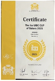 IBA UIBC Cup 2025 official certificate — Team Jordania