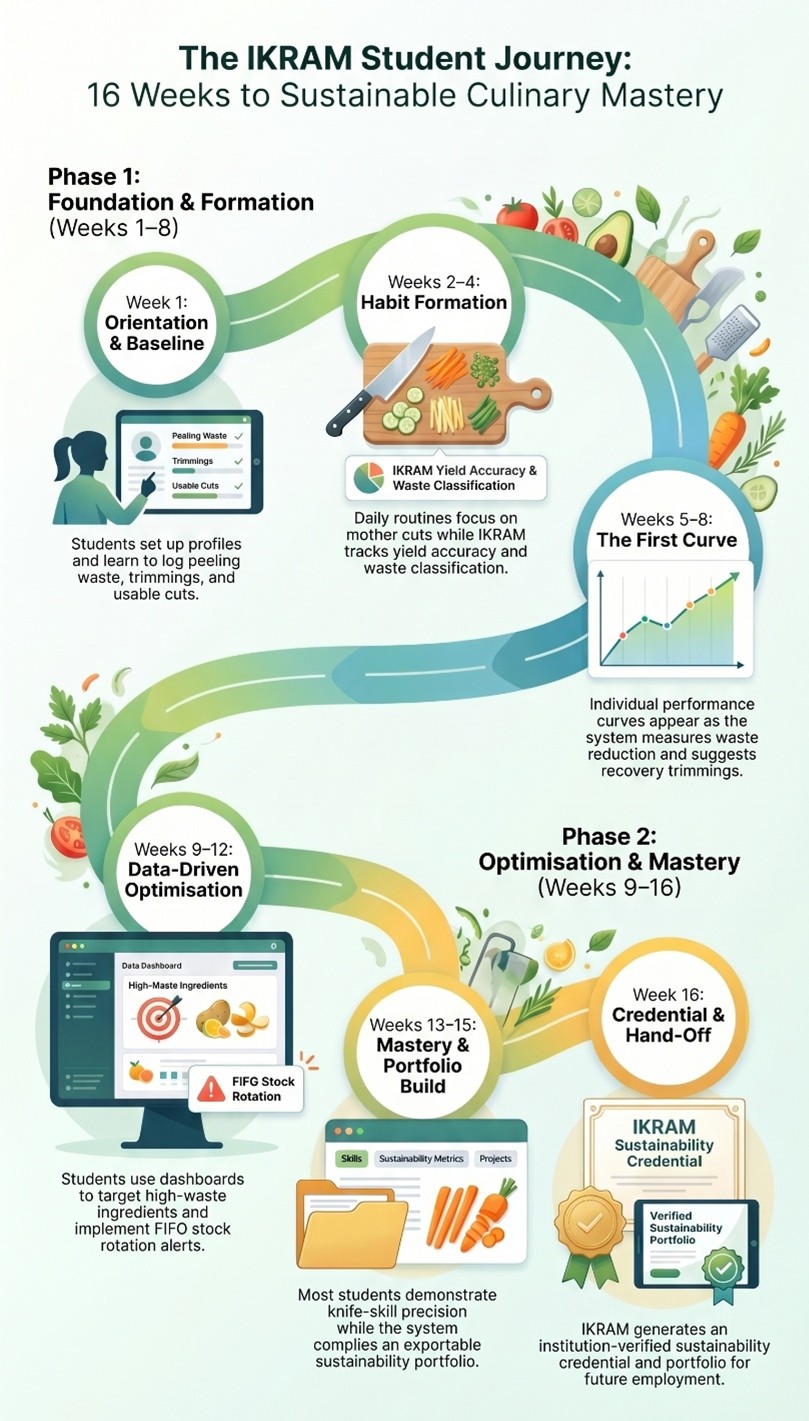The IKRAM Student Journey — 16 Weeks to Sustainable Culinary Mastery